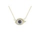 Collar Frau Elegance Ojo Turco color azul con Circonia