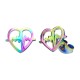 Arete Acero Inoxidable Tornasol Corazon con Heartbeat