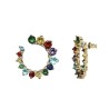 Frau Elegance aretes de poste aro rainbow