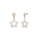 Aretes Dorado Estrella con Perlitas